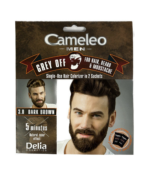 Cameleo Men-Grey Off 3.0 Dark Brown Farba do Włosów i Brody w Saszetce 2x15ml