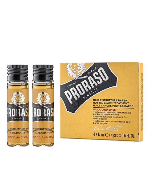 Proraso-Hot Oil Beard Treatment Olejek do brody 4x17 ml